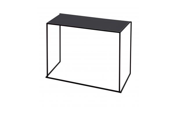 Statafel Open Cube 160 x 50 zwart + blad omkeerbaar zwart/donker eik