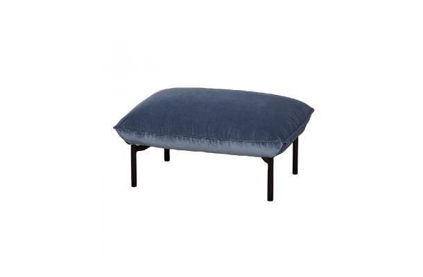 Zitpoef Velvet smokey blue