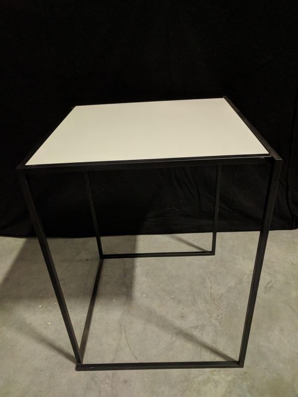 Statafel Cube XXL zwart/wit(80x80x110cm (h))
