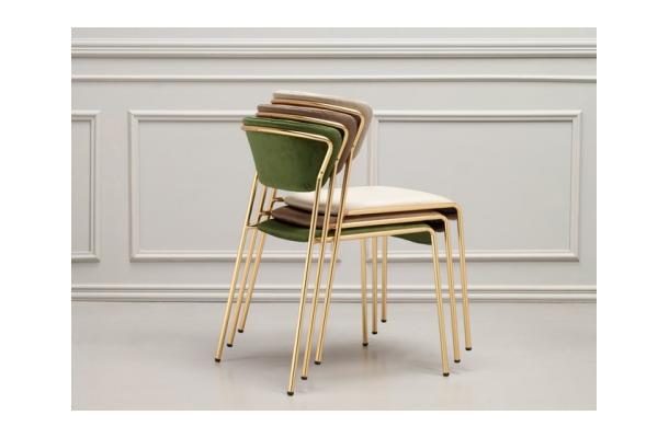 Stoel Velvet green - gold Stoel Velvet green - gold