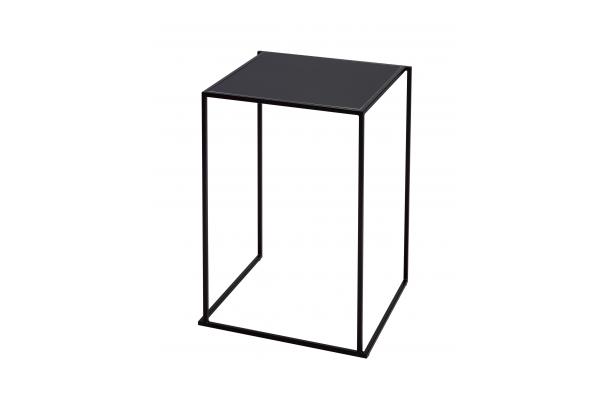 Statafel Open Cube 70 zwart + blad omkeerbaar zwart/donker eik Statafel Open Cube 70 zwart + blad omkeerbaar zwart/donker eik