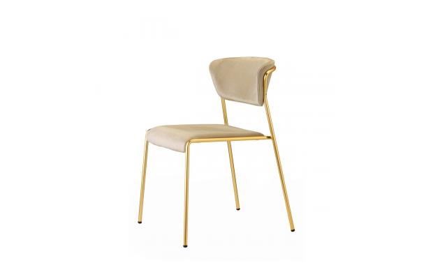 Stoel Velvet beige - gold Stoel Velvet beige - gold