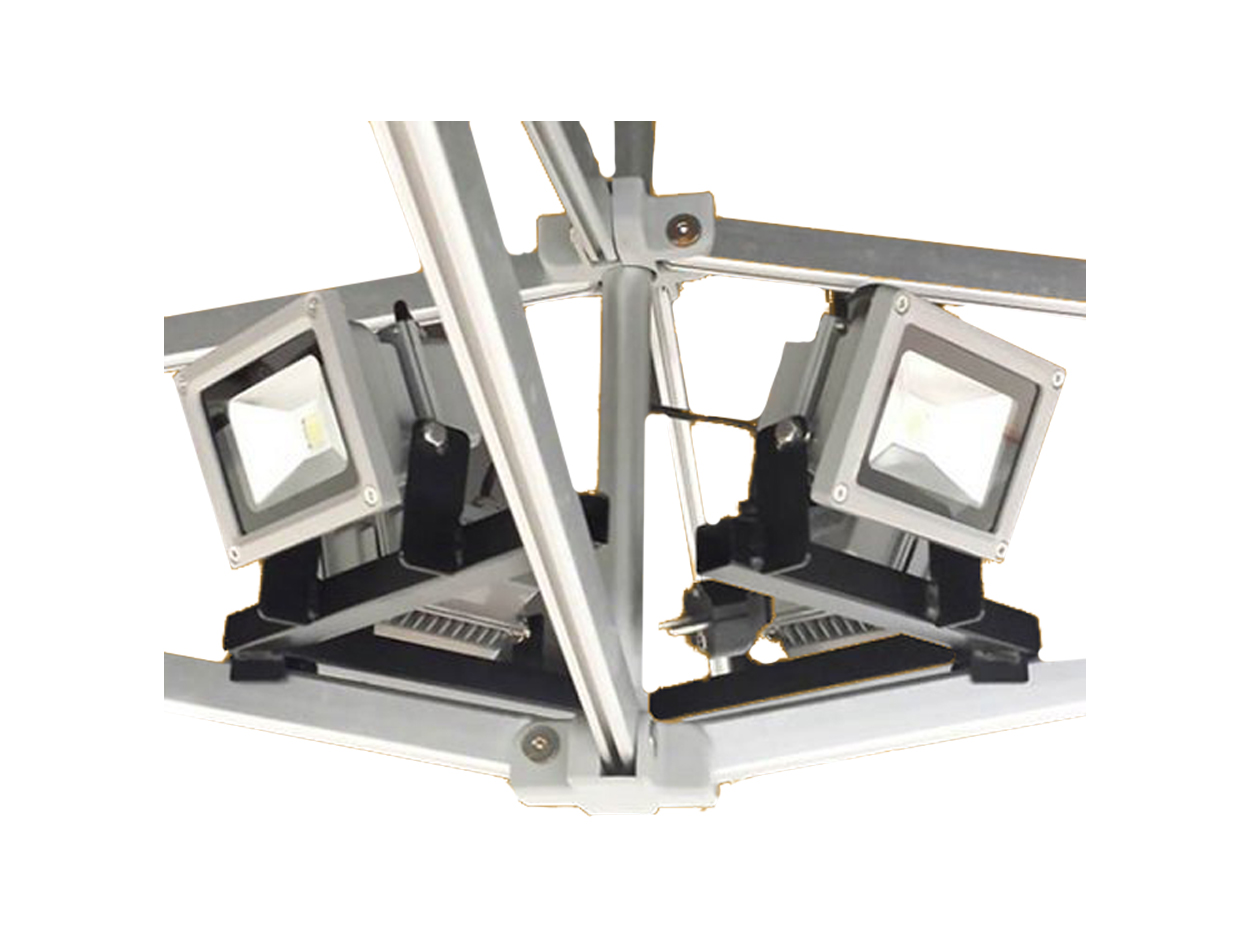 Tentverlichting 4 spots vouwtent Tentverlichting 4 spots vouwtent