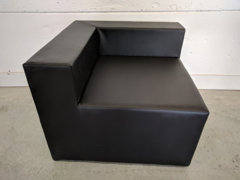 Lounge zetel hoek zwart (80x80x45 (zithoogte)) cm Lounge zetel hoek zwart (80x80x45 (zithoogte)) cm