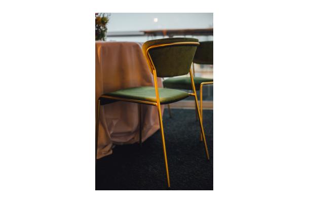 Stoel Velvet green - gold Stoel Velvet green - gold