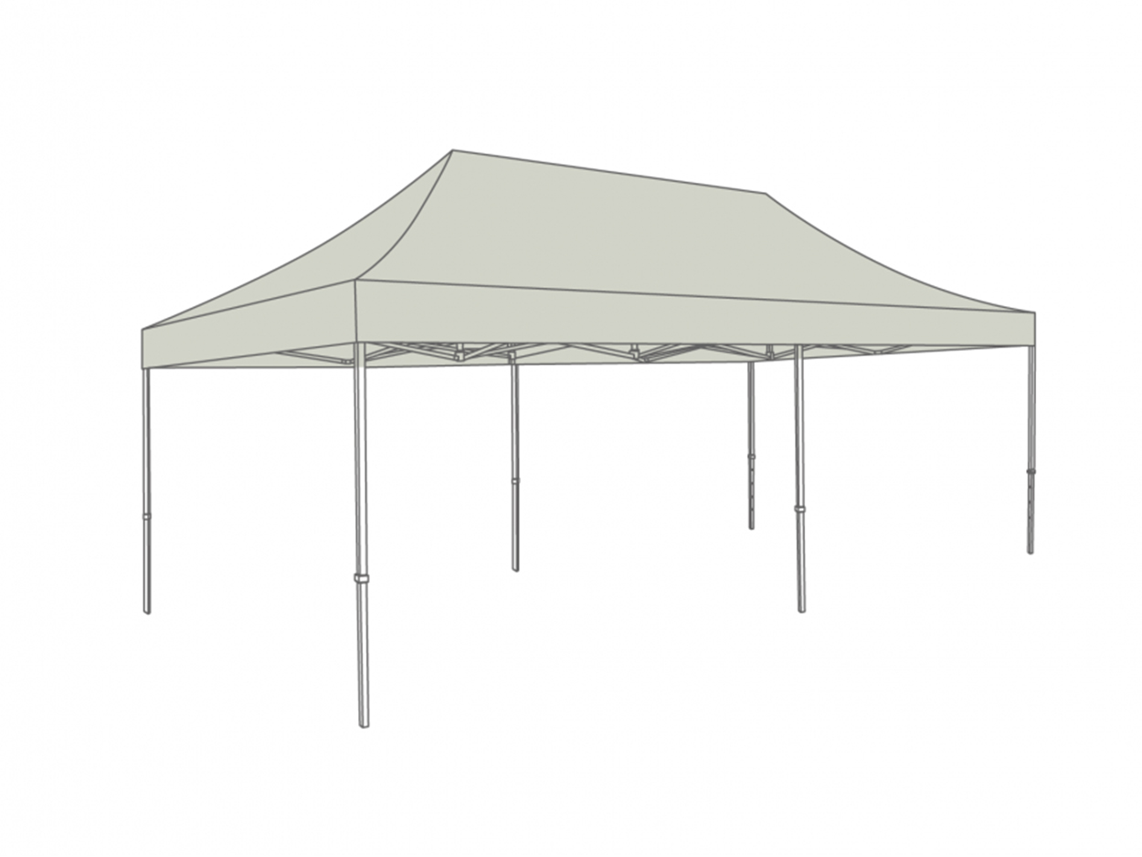 Vouwtent 3x6m grijs (zonder zijwanden) Vouwtent 3x6m grijs (zonder zijwanden)