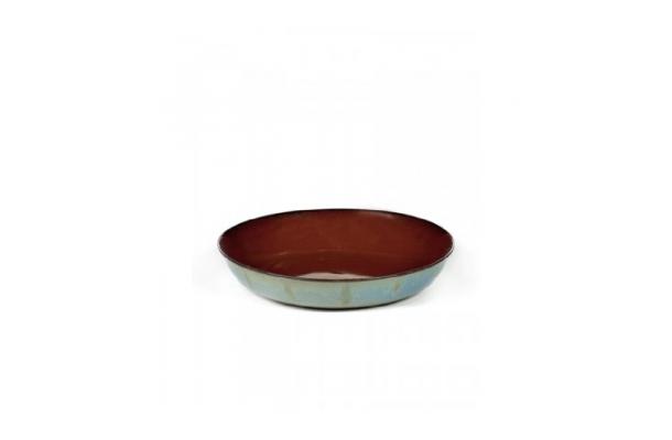 Terres de rêves - schaal Smokey Blue/Rust Ø 17,5 x H3 cm - 40 cl - by A. Le Grelle