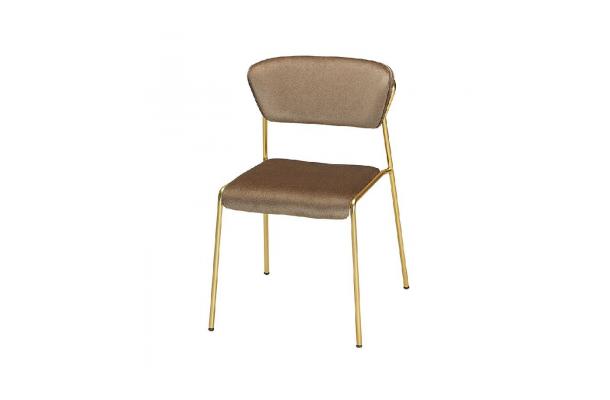 Stoel Velvet brown - gold Stoel Velvet brown - gold