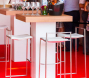 Statafel Basic houtdecor/wit Statafel Basic houtdecor/wit