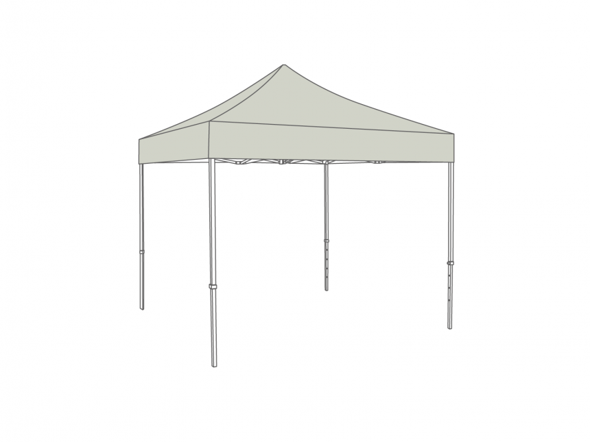 Vouwtent 4x4m grijs (zonder zijwanden) Vouwtent 4x4m grijs (zonder zijwanden)