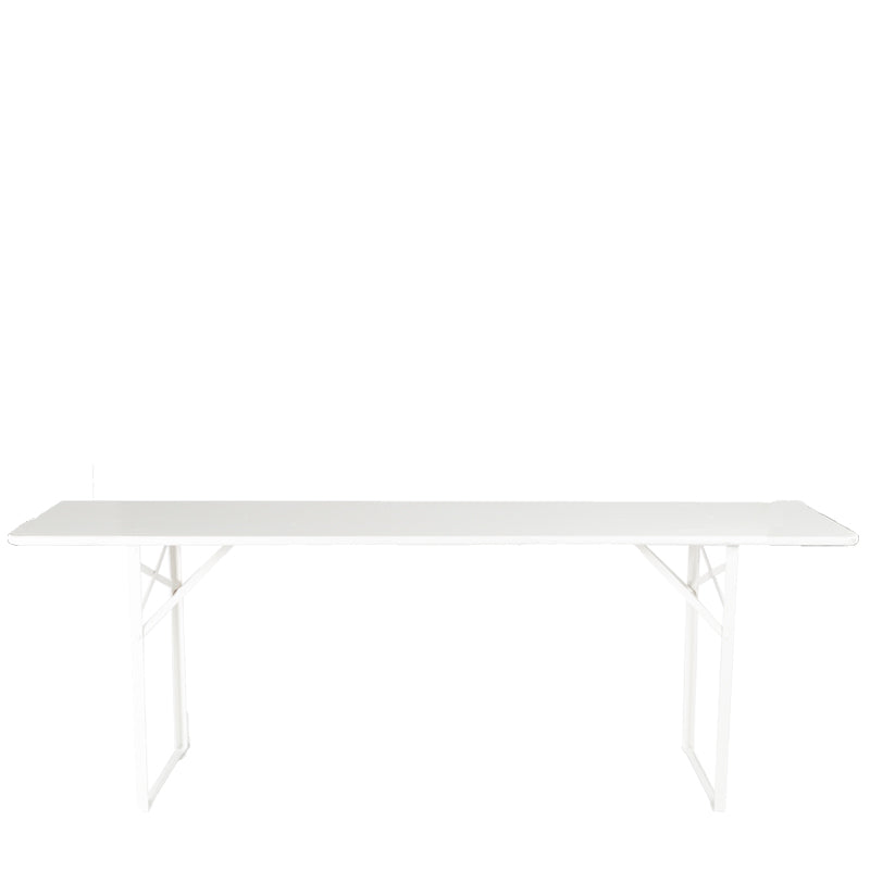Klaptafel van bankenset wit 220x50cm