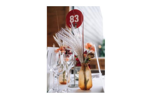 Tafelnummerhouder chroom H40 cm