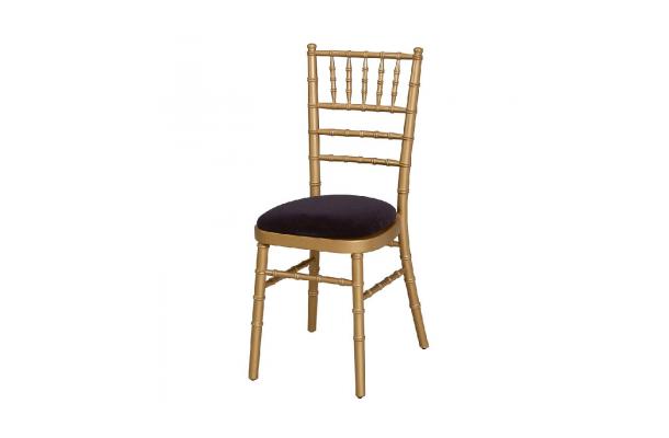 Stoel Napoleon goud + kussen zwart Stoel Napoleon goud + kussen zwart