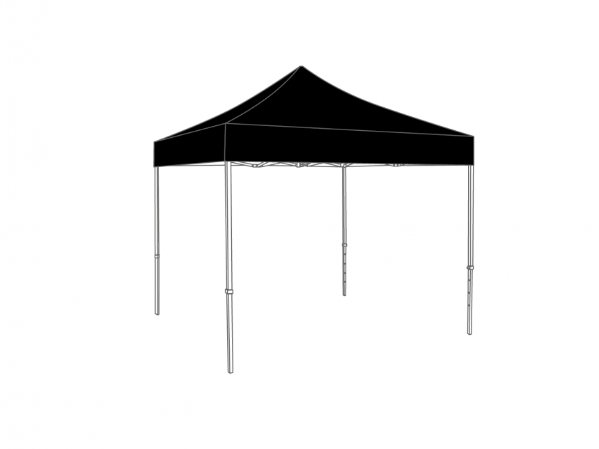 Vouwtent 3x3m zwart (zonder zijwanden) Vouwtent 3x3m zwart (zonder zijwanden)