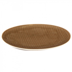 Bord ovaal, 18 cm, walnut