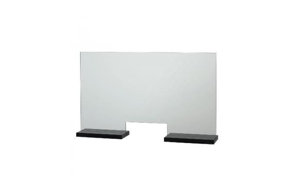 Plexiwand desktop zwart 60 x 100 cm