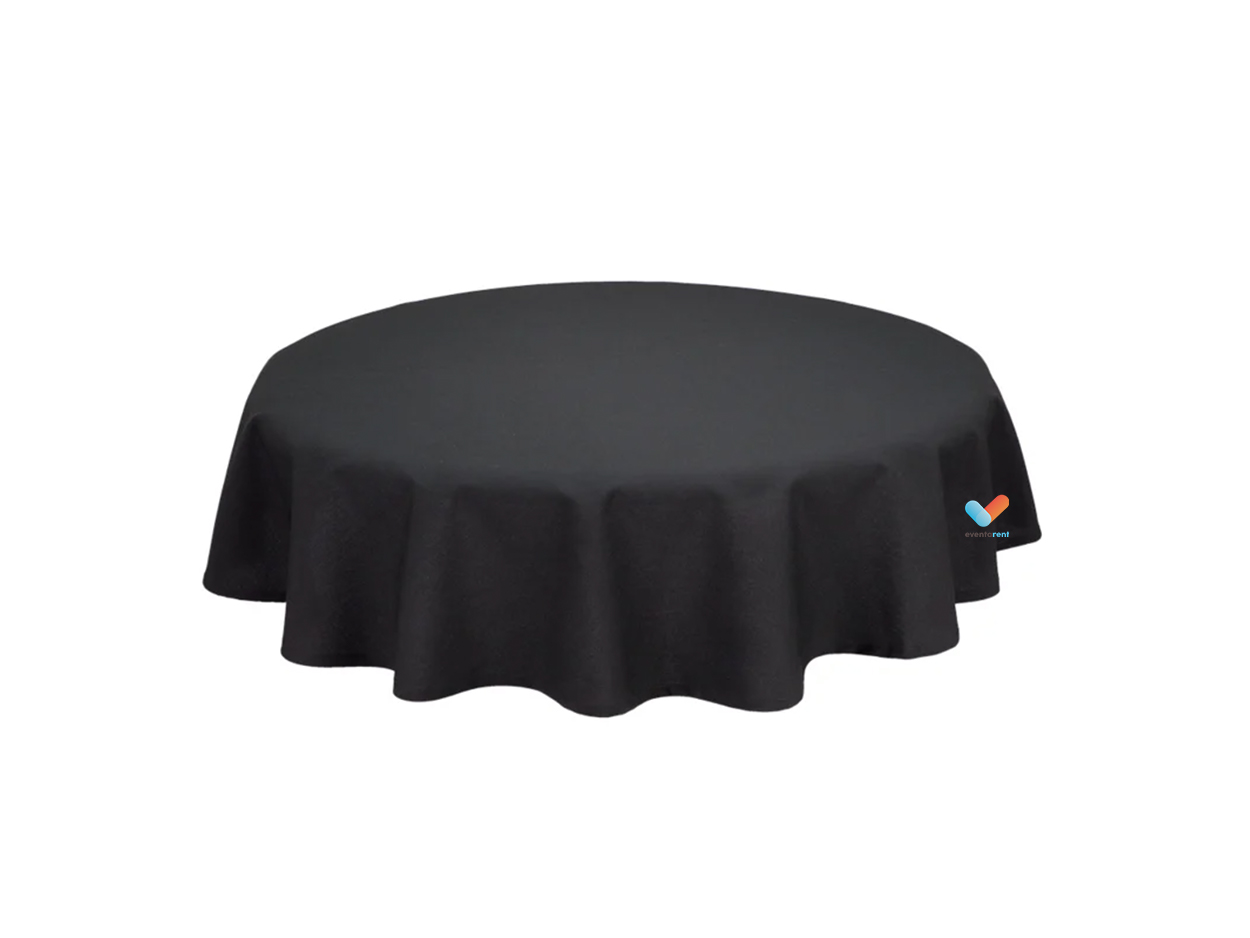 2 x Tafelkleed buffettafel rond 200cm zwart