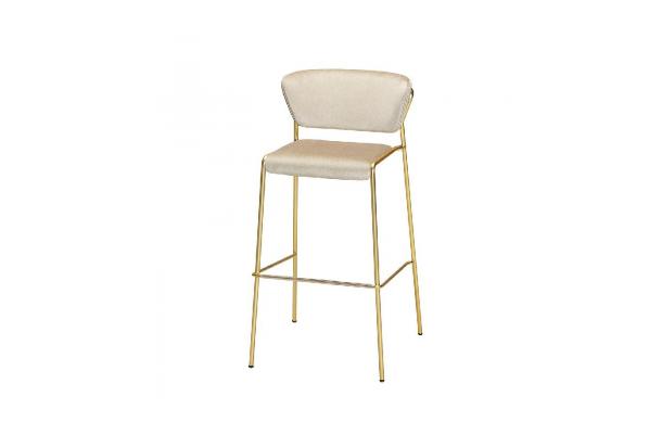Barstoel Velvet beige - gold Barstoel Velvet beige - gold