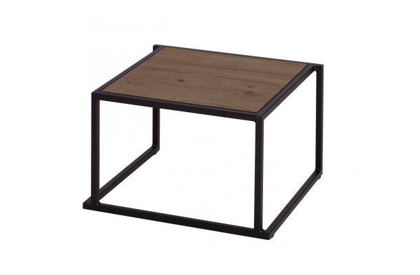Salontafel frame 50 zwart + blad omkeerbaar zwart/donker eik Salontafel frame 50 zwart + blad omkeerbaar zwart/donker eik