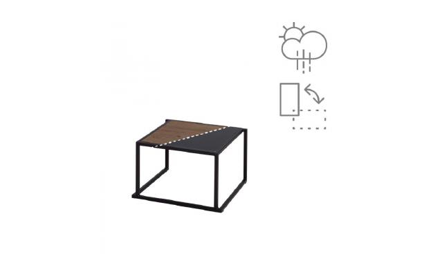 Salontafel frame 50 zwart + blad omkeerbaar zwart/donker eik Salontafel frame 50 zwart + blad omkeerbaar zwart/donker eik