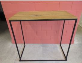 Statafel Cube XL zwart/eik (60x120x110cm (h))